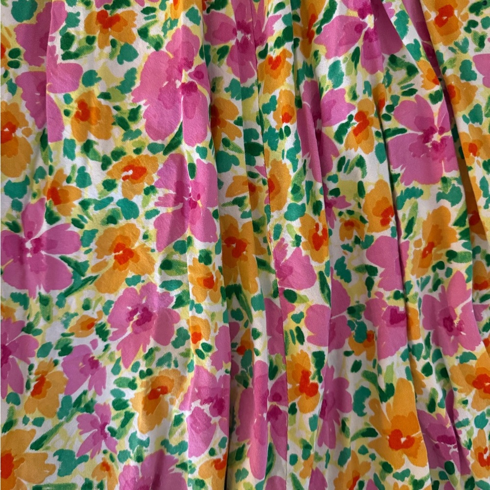 Patrons of Peace Floral Mini Dress - Pink and Yellow - Picture 4 of 4